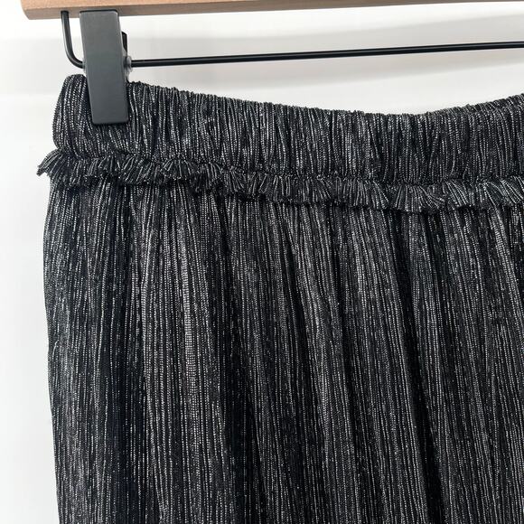 Isabel Marant Etoile‎ Beatrice Midi Skirt Gunmetal Grey Silver Black Metallic Sm - Picture 7 of 16